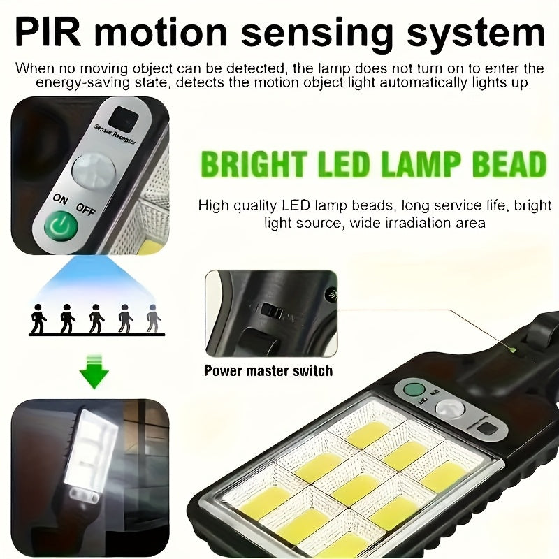 2PCS Outdoor Solar LED Wall Lights with Motion Sensor & Remote