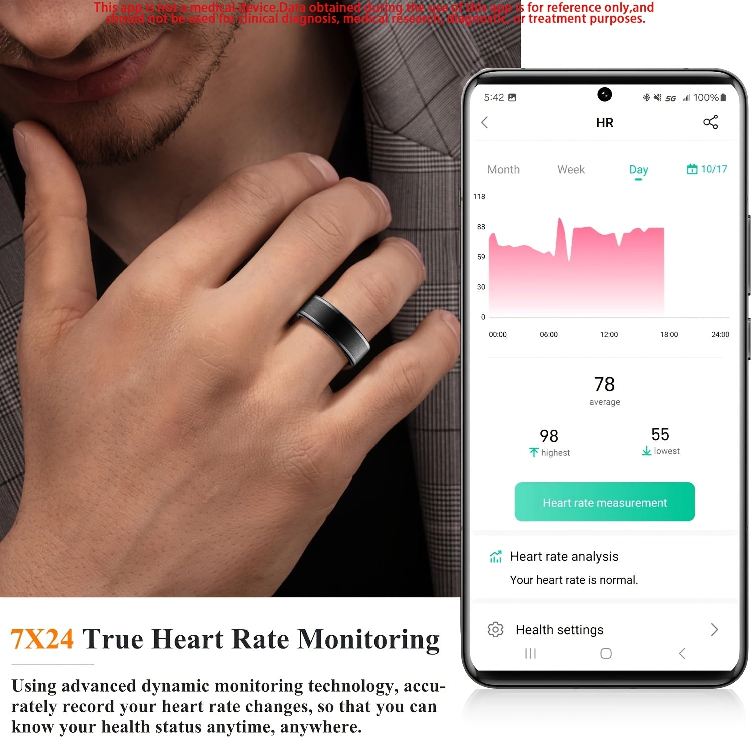 Smart Fitness Ring for Men & Women – Health & Activity Tracker