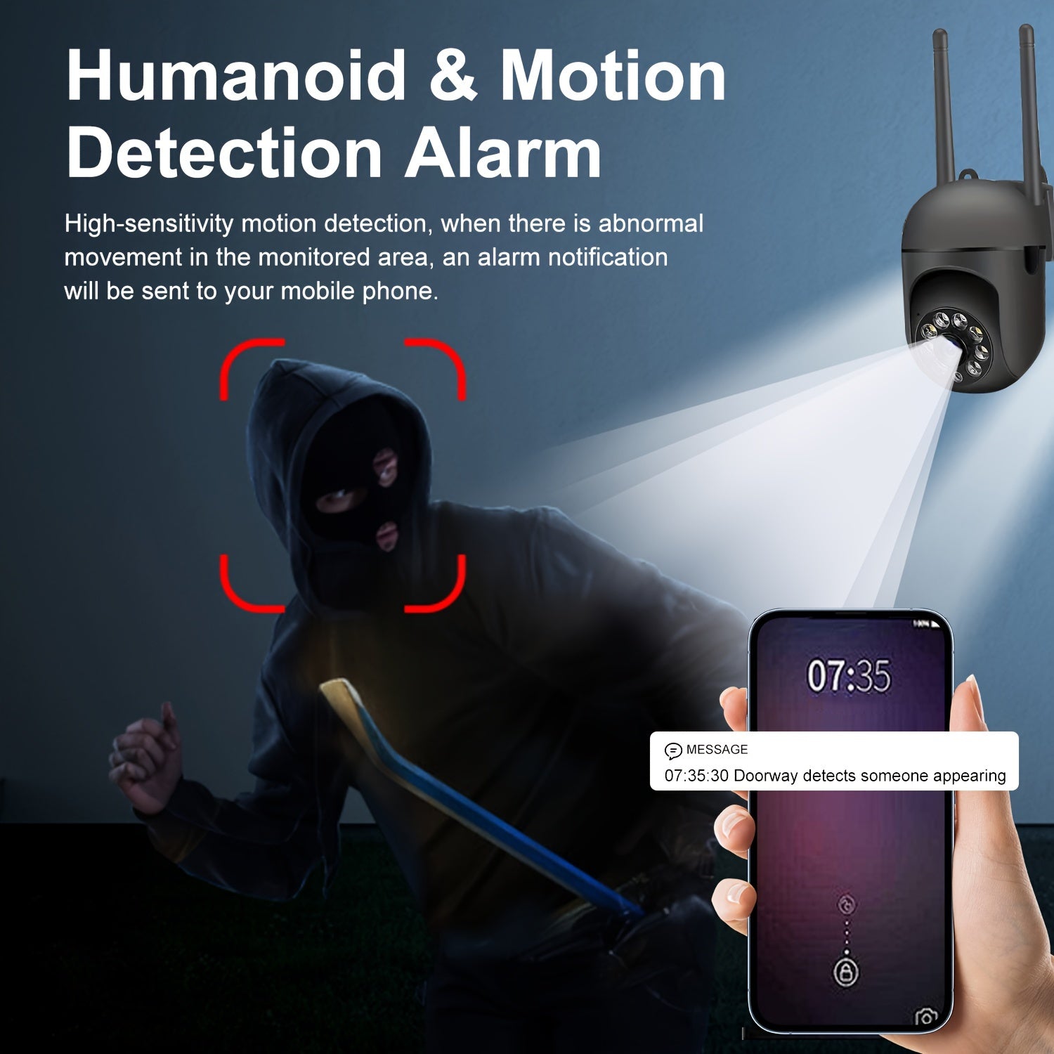 2PCS 1080P WiFi Security Cameras – Indoor/Outdoor with Night Vision