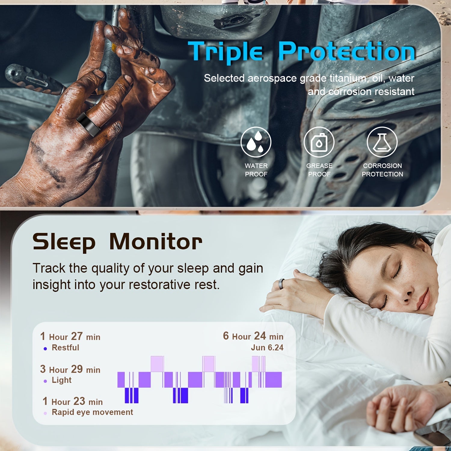 Smart Fitness Ring for Men & Women – Health & Activity Tracker