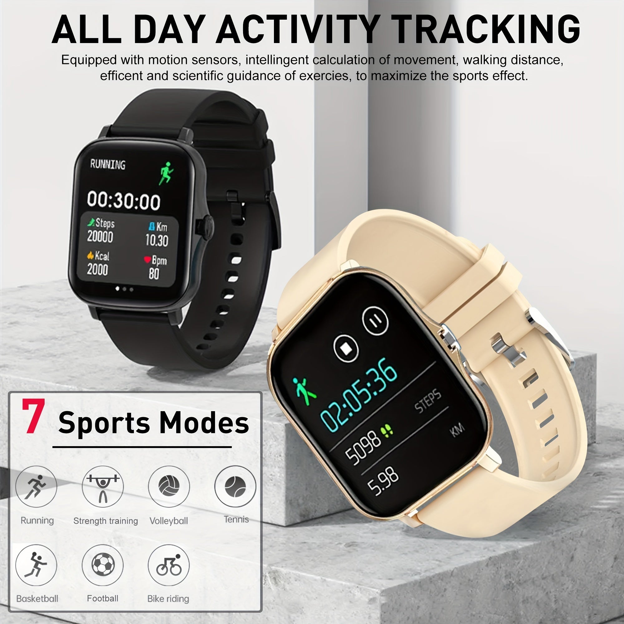Large-Screen Smartwatch with HD Calls & Sports Modes