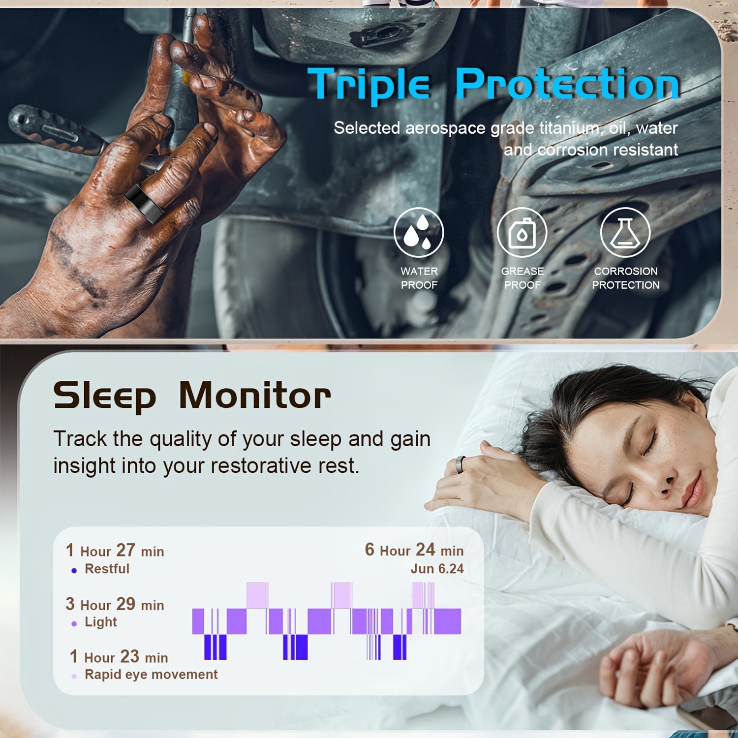Smart Fitness Ring for Men & Women – Health & Activity Tracker