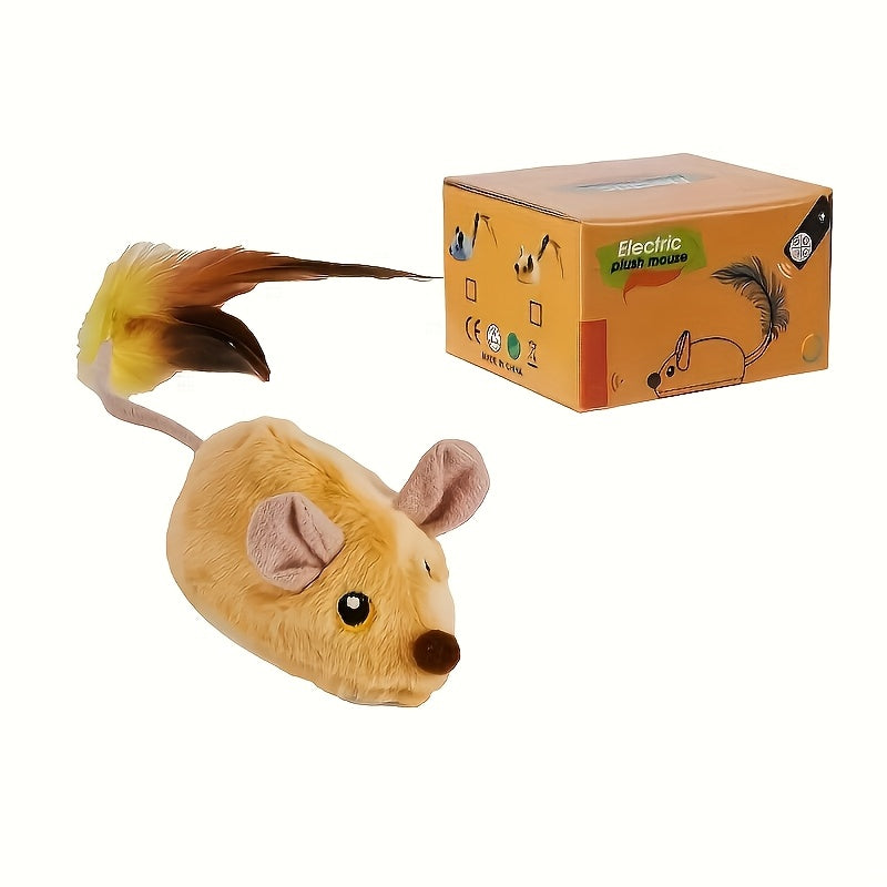 USB Interactive Cat Toy – Electric Mouse with Lights & Sound