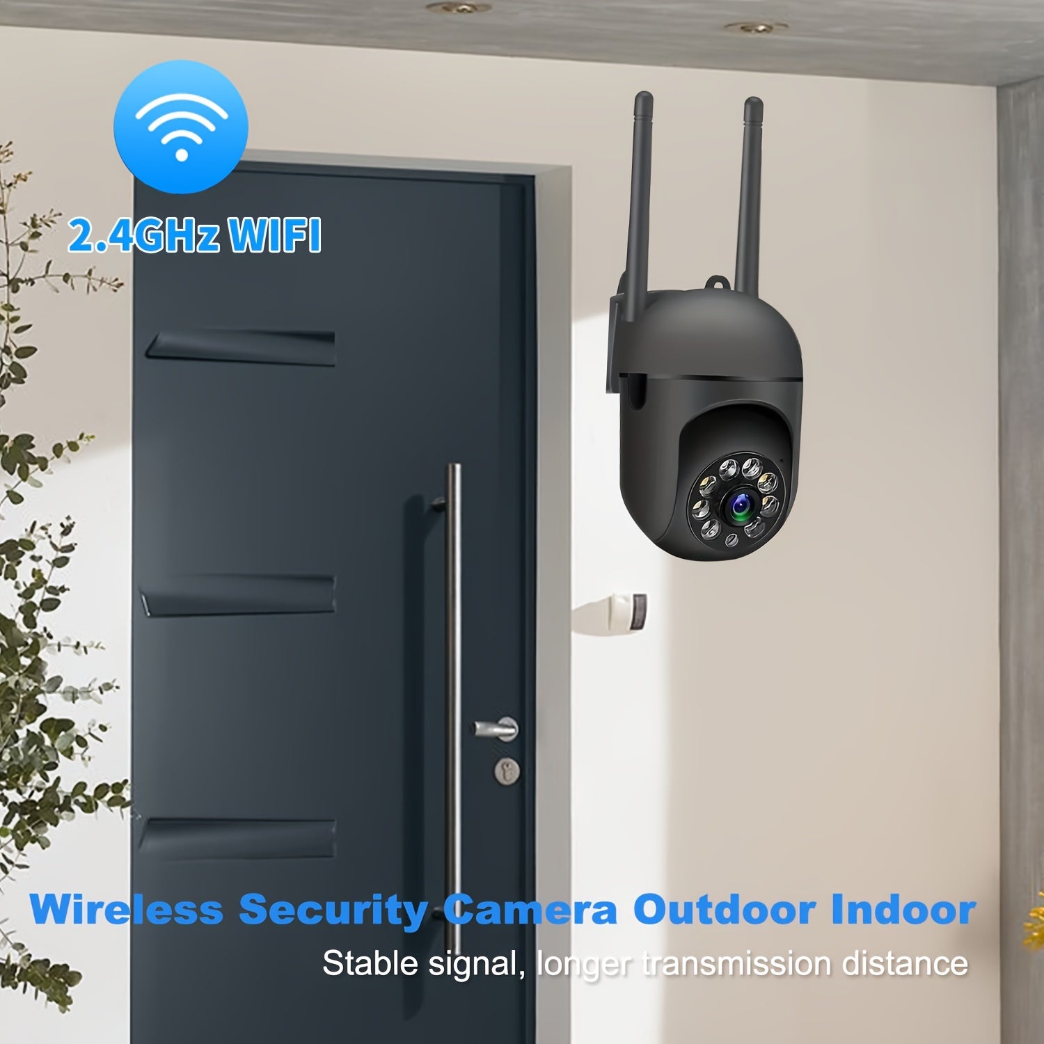 2PCS 1080P WiFi Security Cameras – Indoor/Outdoor with Night Vision