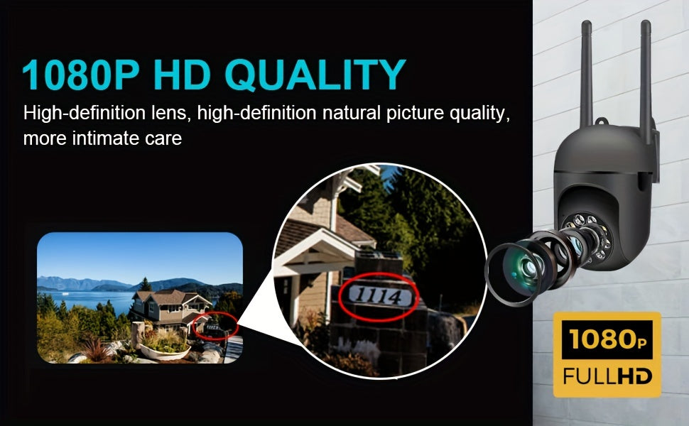 2PCS 1080P WiFi Security Cameras – Indoor/Outdoor with Night Vision