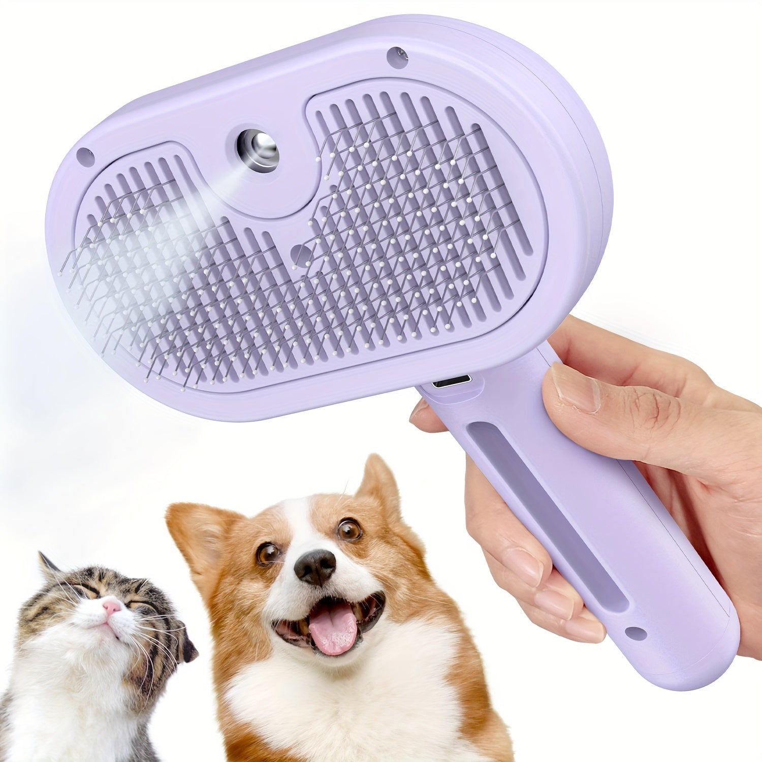 LIVEKEY Multifunctional Steam Pet Brush – USB Rechargeable Grooming Tool