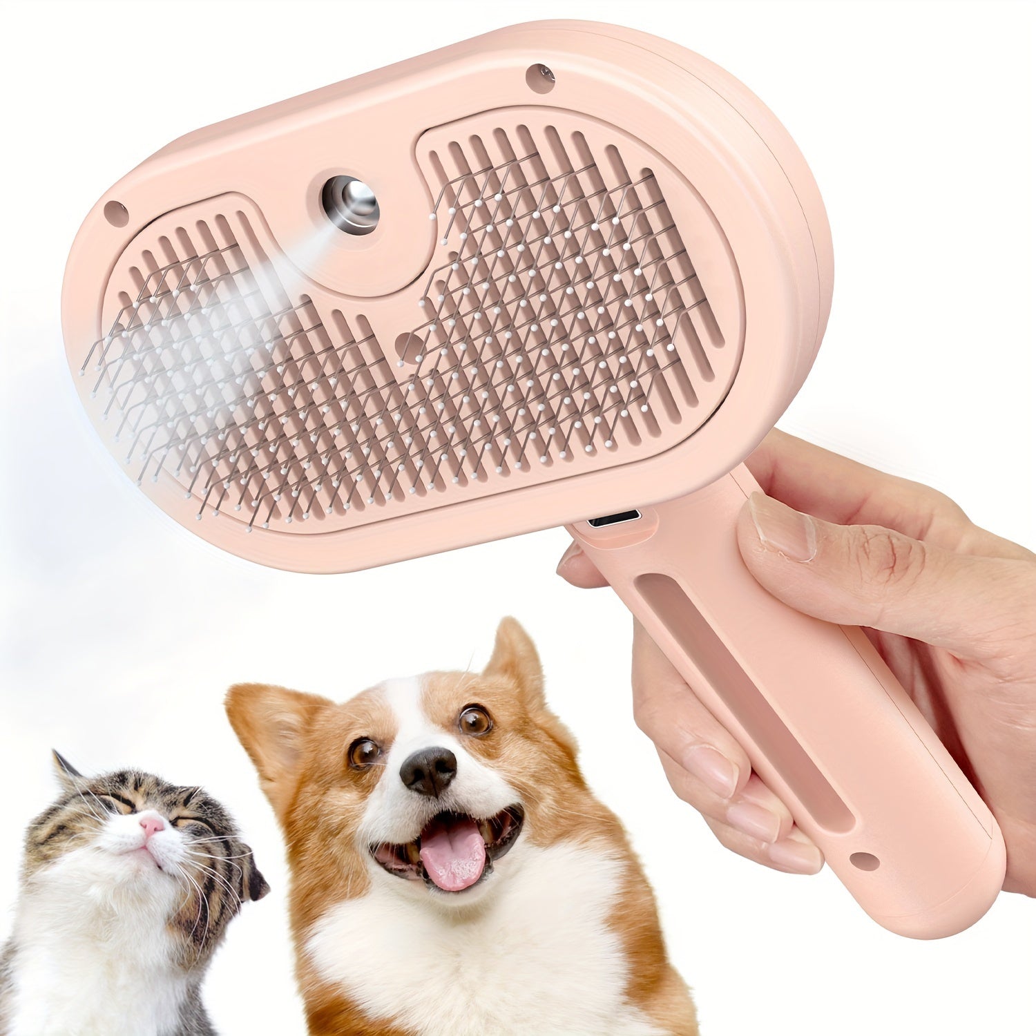 LIVEKEY Multifunctional Steam Pet Brush – USB Rechargeable Grooming Tool