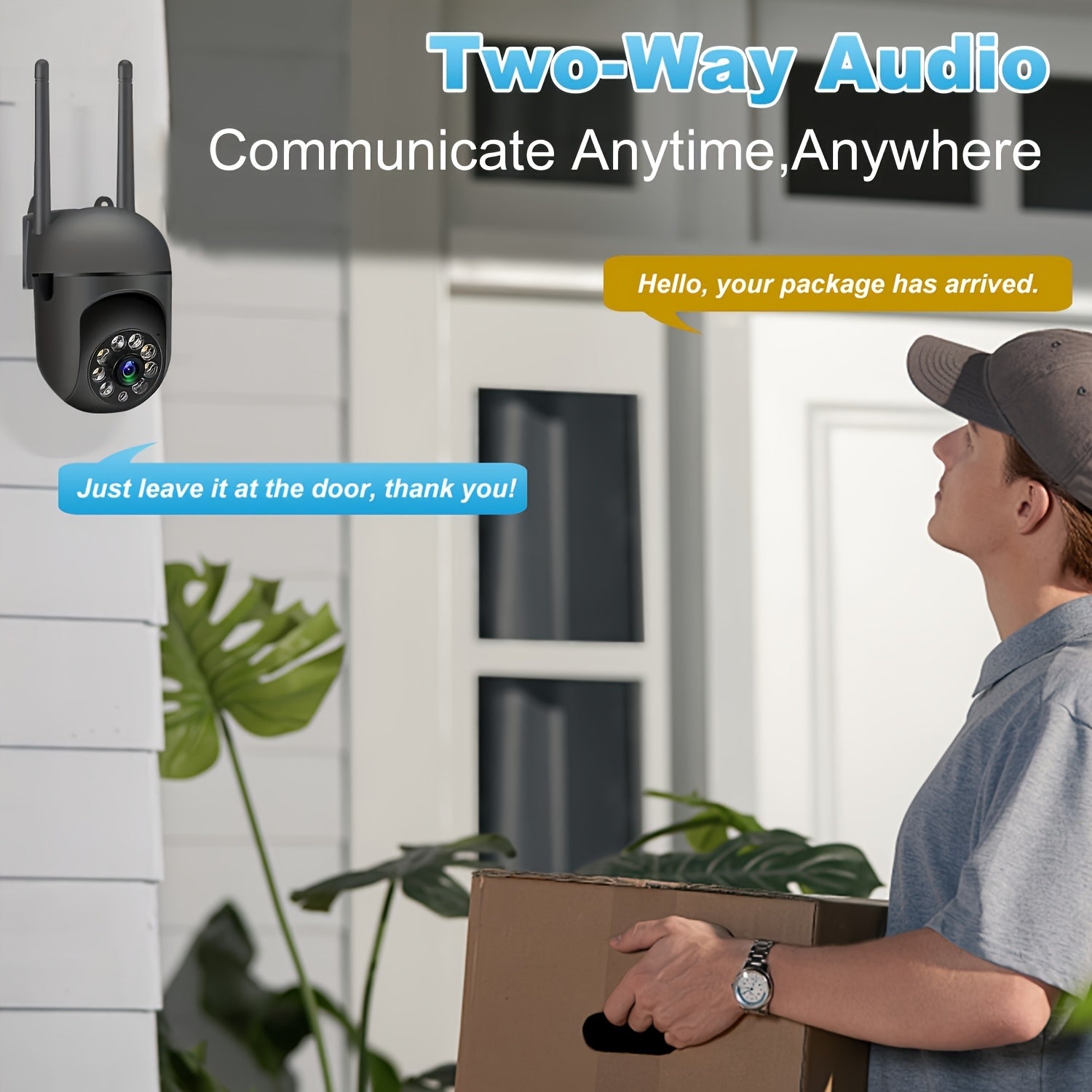 2PCS 1080P WiFi Security Cameras – Indoor/Outdoor with Night Vision