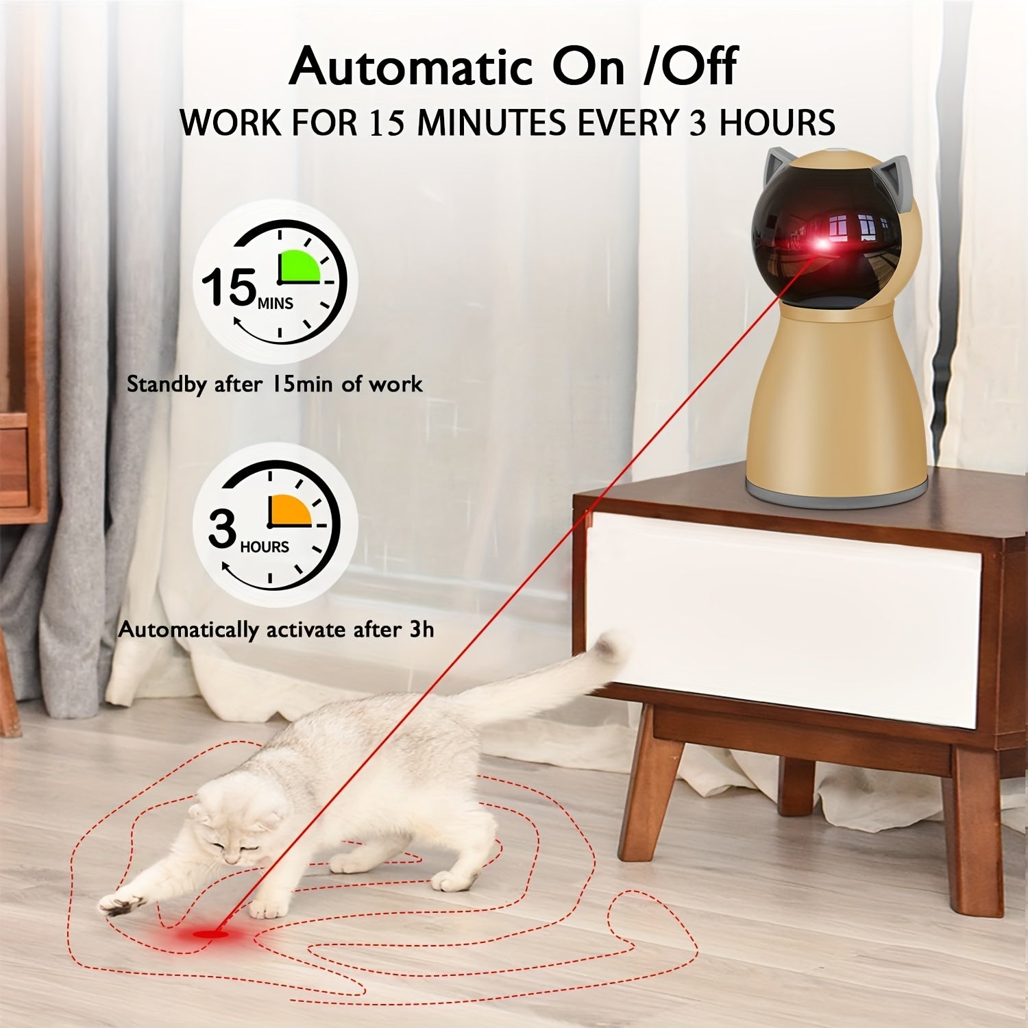 Valonii Automatic Interactive Cat Laser Toy – 2024 Upgrade