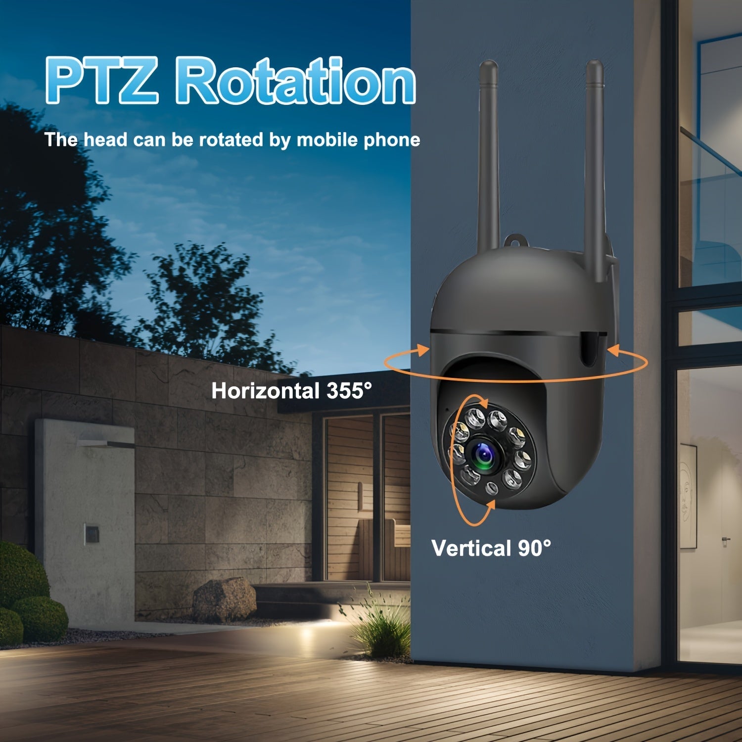 2PCS 1080P WiFi Security Cameras – Indoor/Outdoor with Night Vision