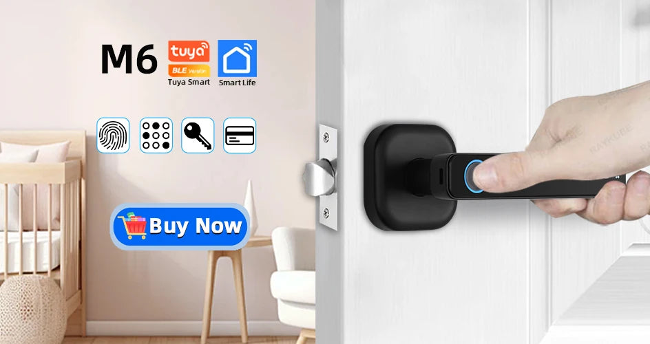 RAYKUBE M5 Smart Fingerprint Door Lock – Tuya APP Compatible