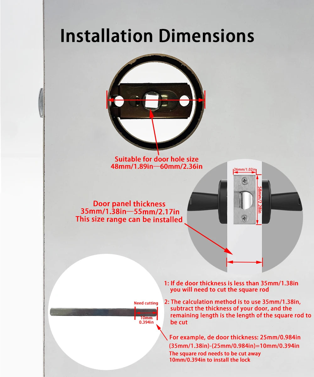 RAYKUBE M5 Smart Fingerprint Door Lock – Tuya APP Compatible