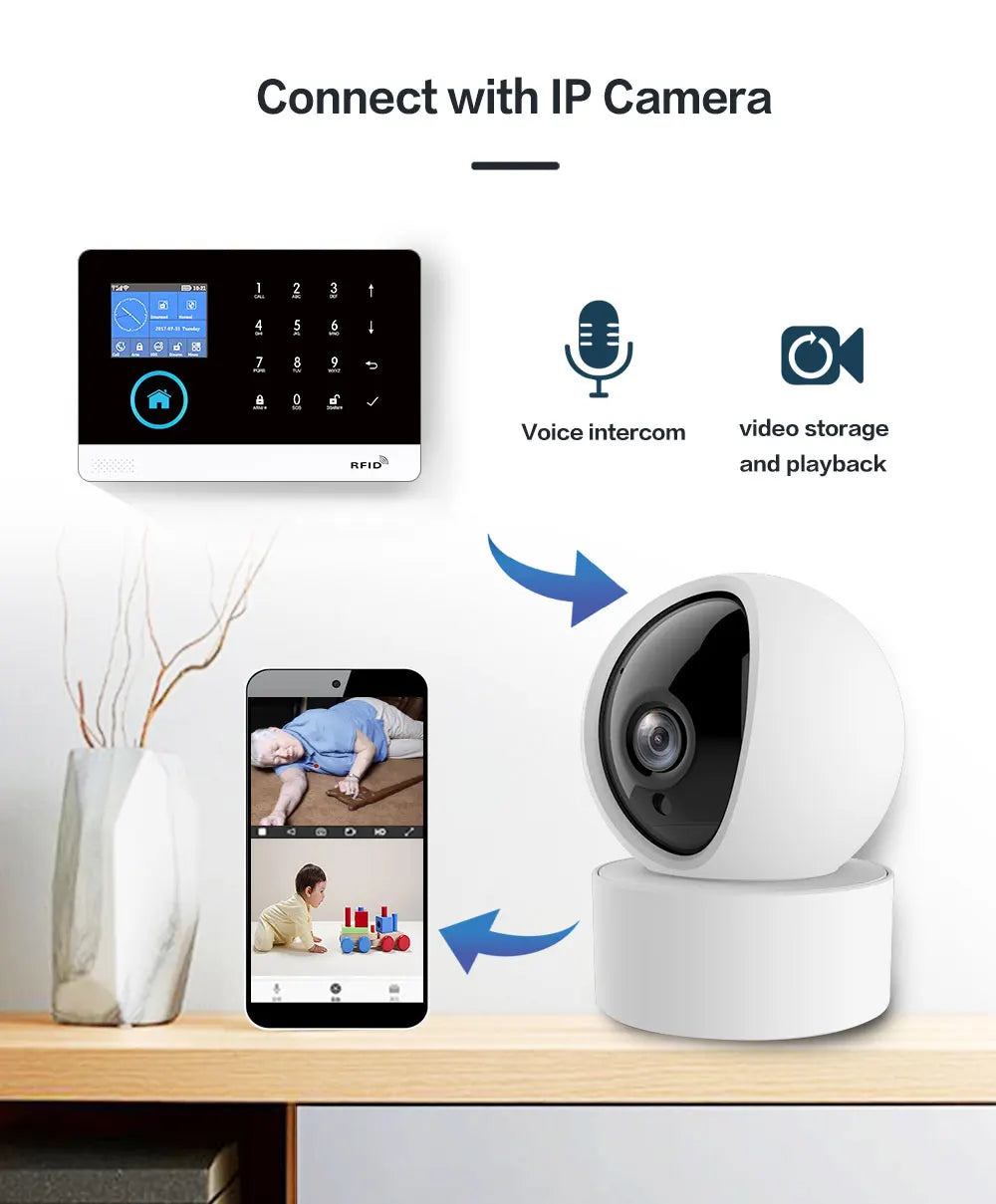 Wireless 4G WiFi Home Security System – No Monthly Fee
