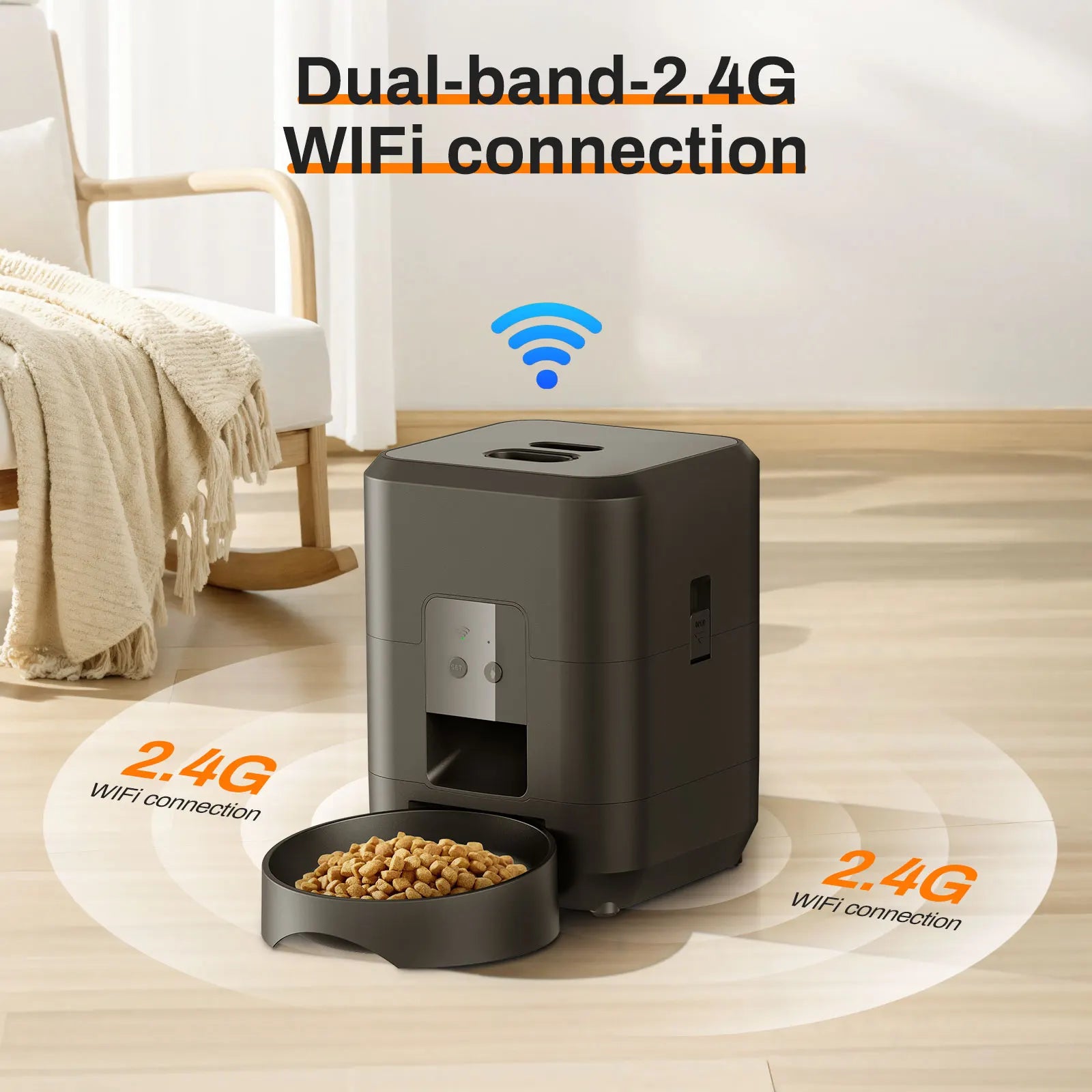 Smart Automatic Pet Feeder with Timed Slow Feeding Bowl