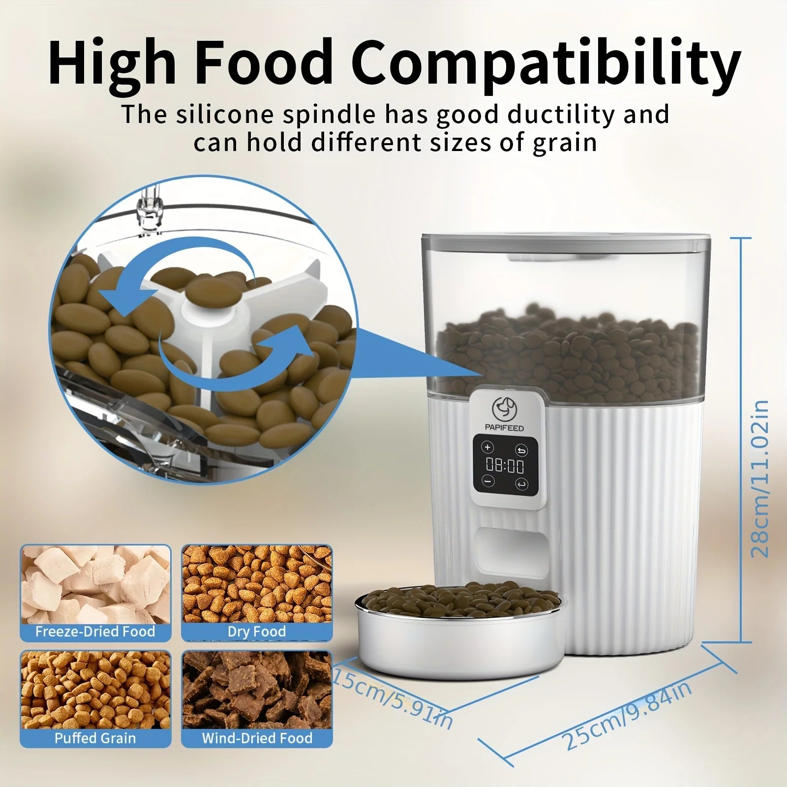 PAPIFEED Smart WiFi Automatic Pet Feeder for Cats & Dogs