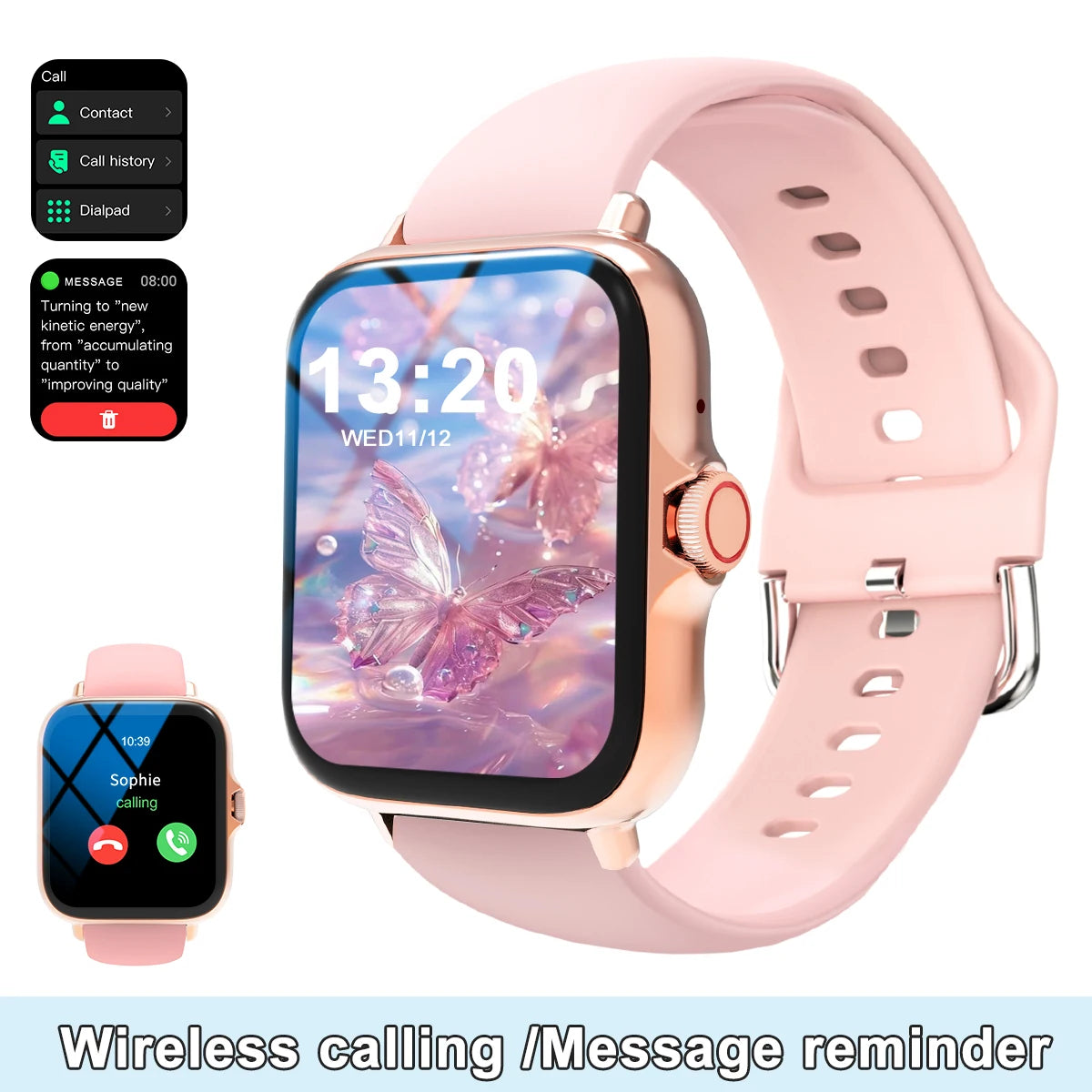 Full Touch Screen Smart Watch with Call & Music Control