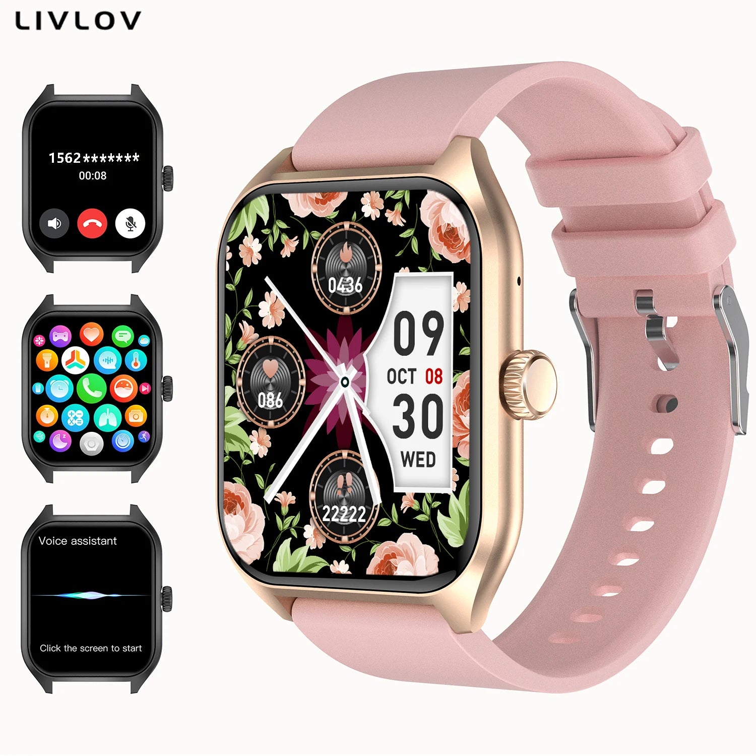 AI Voice Assistant Smart Watch with 1.96