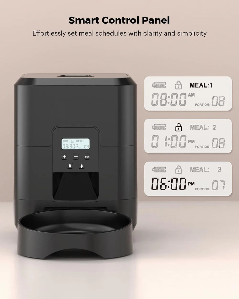 Smart Automatic Pet Feeder with Timed Slow Feeding Bowl