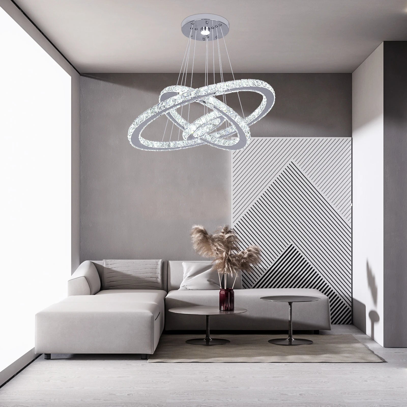 Crystal Luxury Smart Pendant Light with Remote Control