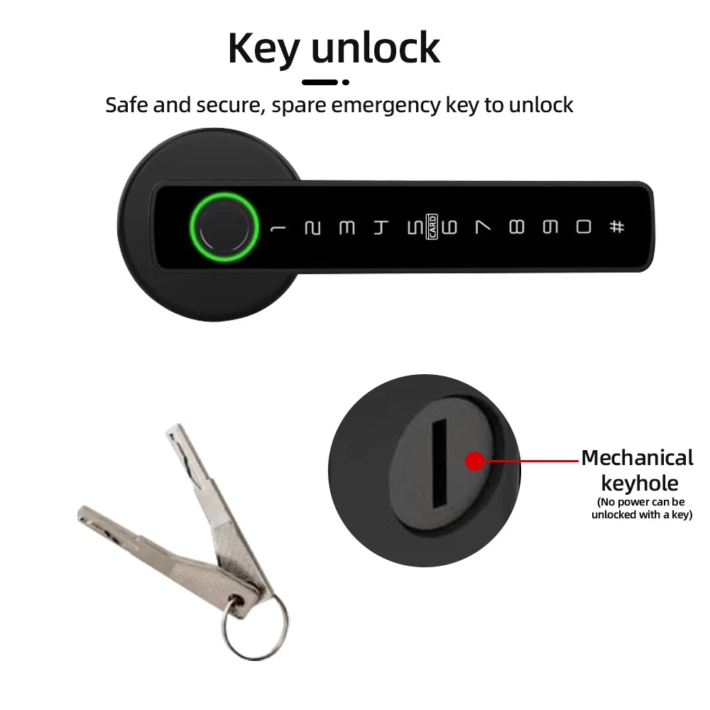 RAYKUBE M5 Smart Fingerprint Door Lock – Tuya APP Compatible