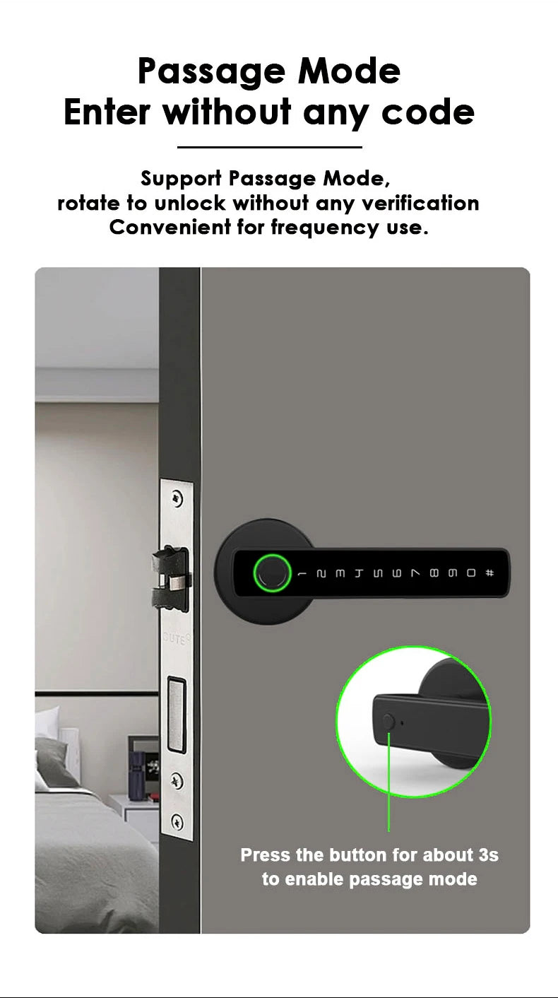 RAYKUBE M5 Smart Fingerprint Door Lock – Tuya APP Compatible