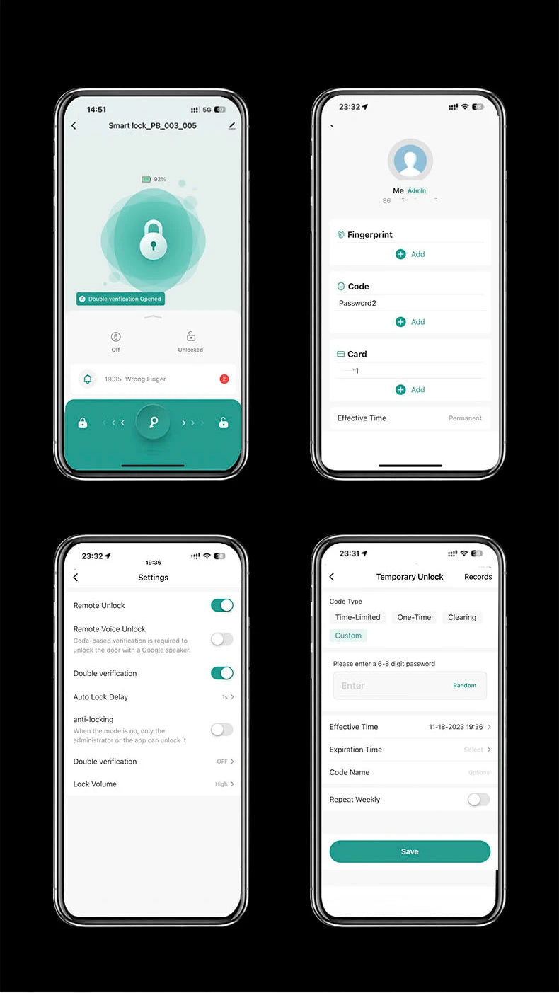 RAYKUBE M5 Smart Fingerprint Door Lock – Tuya APP Compatible