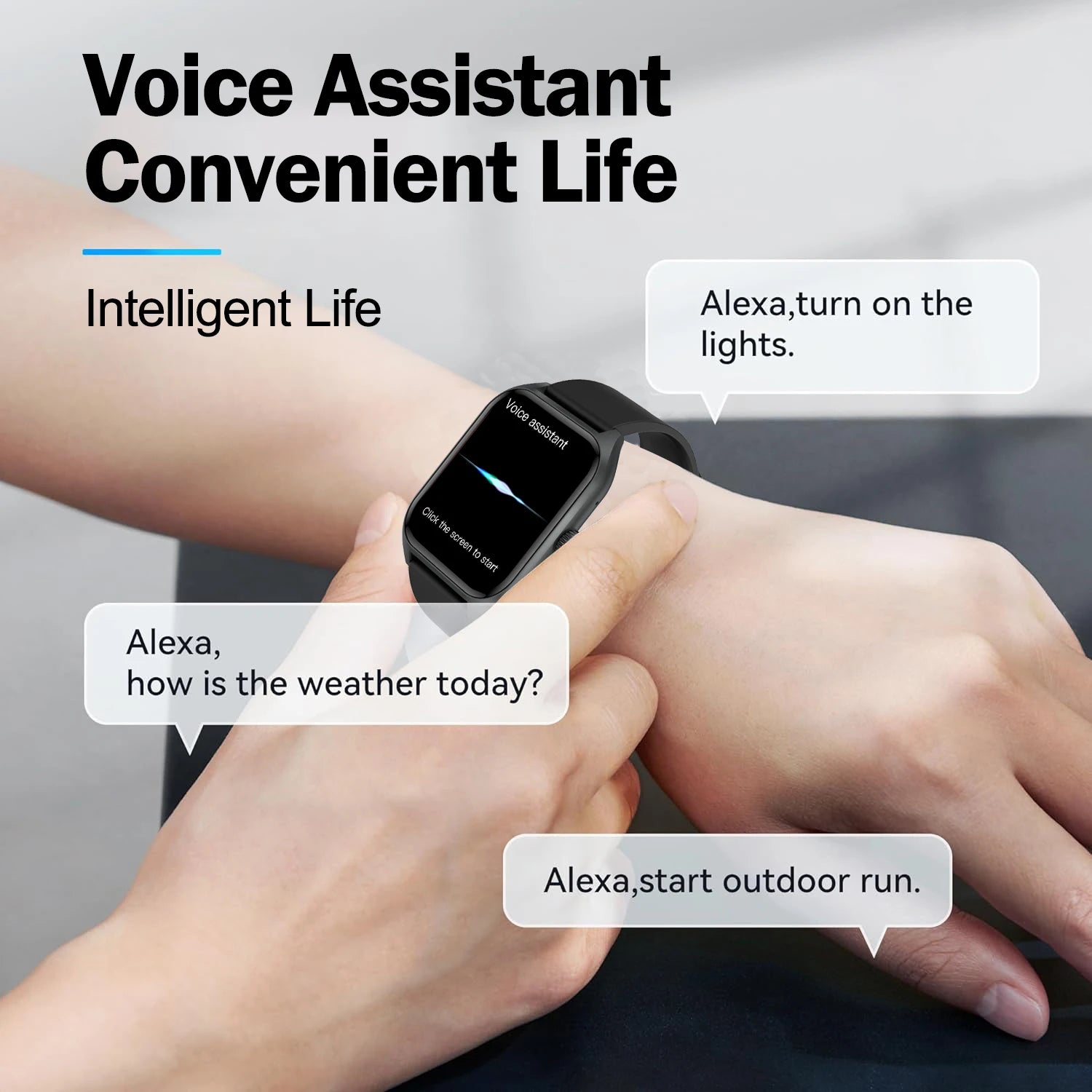 AI Voice Assistant Smart Watch with 1.96