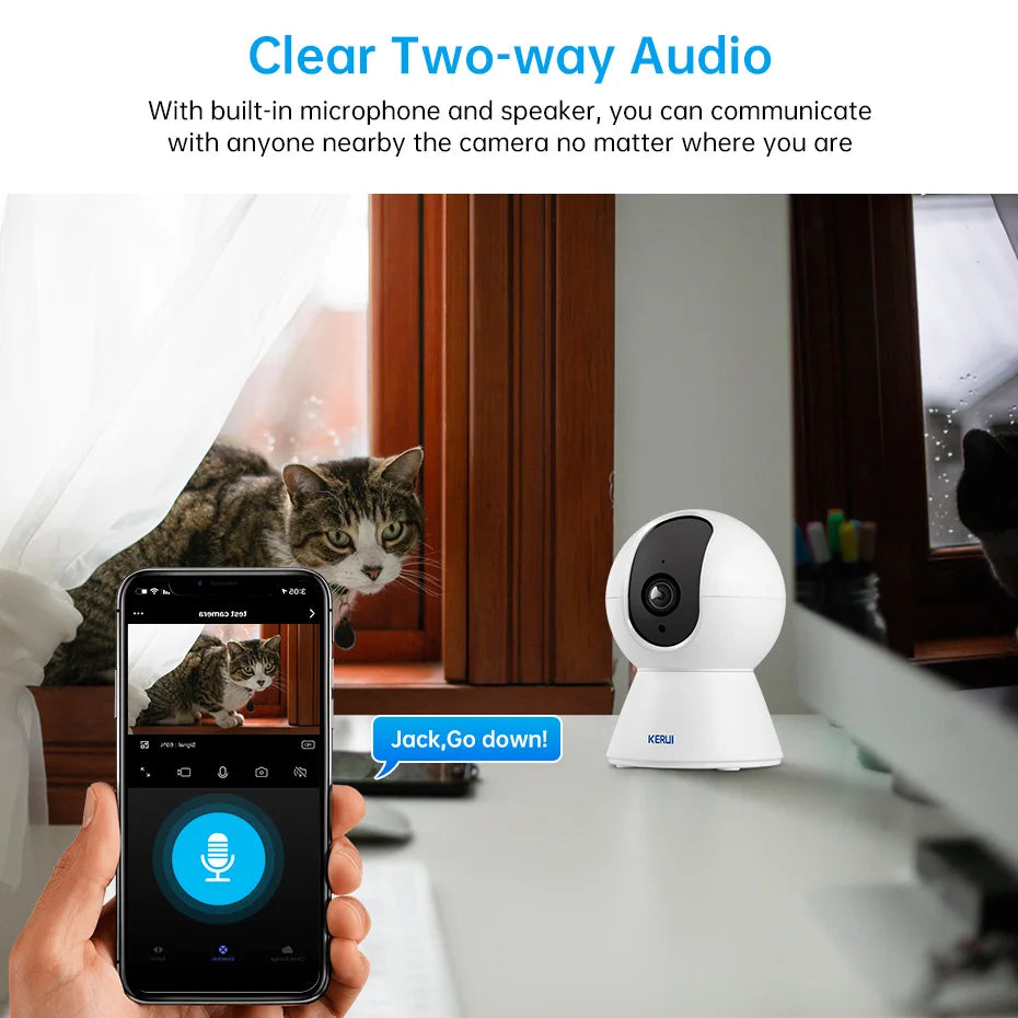 KERUI 4K WiFi Pet Camera – Smart Home Security Cam