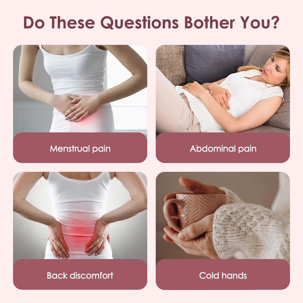 Electric Heating Pad & Vibrator for Menstrual Cramp Relief