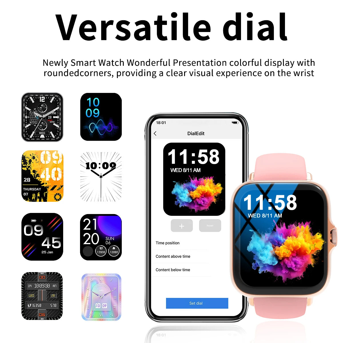 Smart Watch with Call Function & Multi-Sport Modes