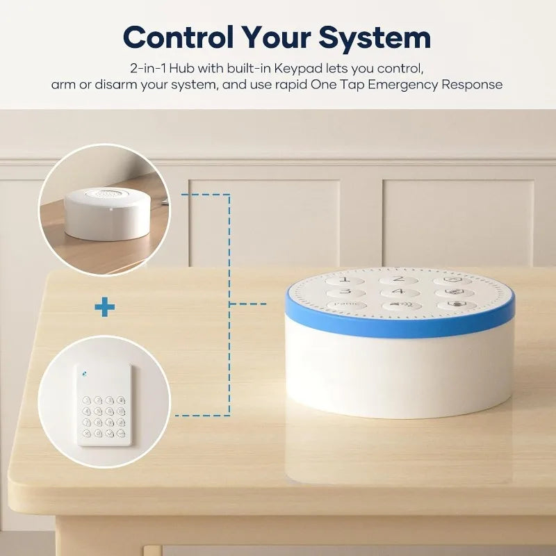 Wireless DIY WiFi Home Alarm System – 7-Piece Kit