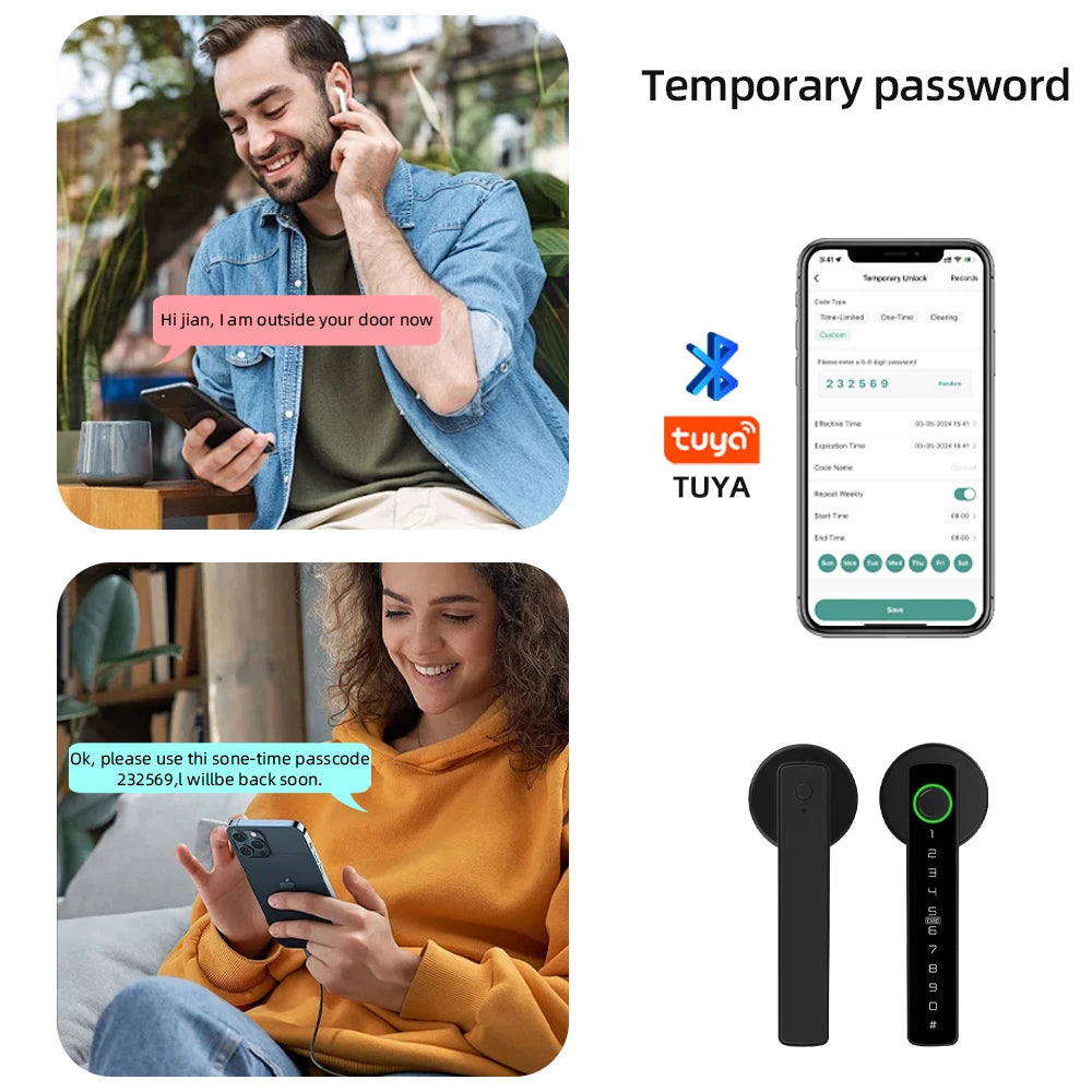 RAYKUBE M5 Smart Fingerprint Door Lock – Tuya APP Compatible