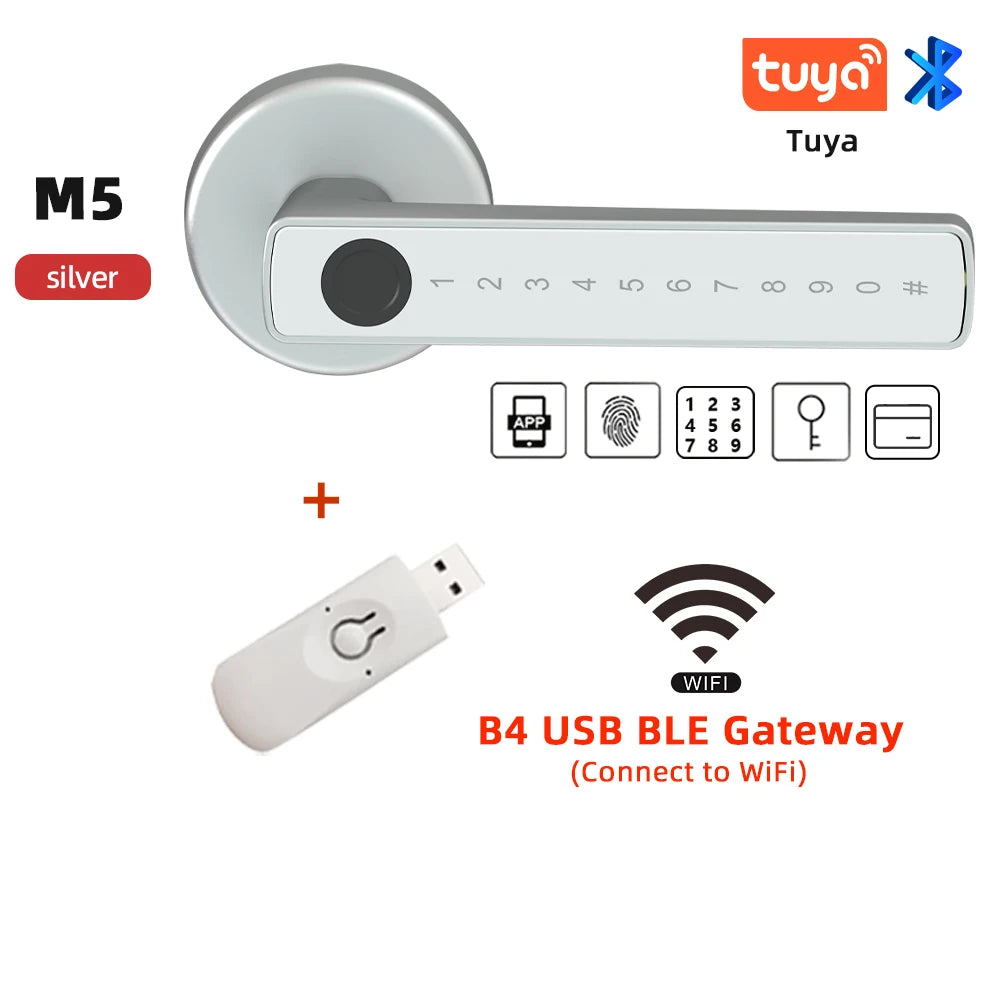 RAYKUBE M5 Smart Fingerprint Door Lock – Tuya APP Compatible