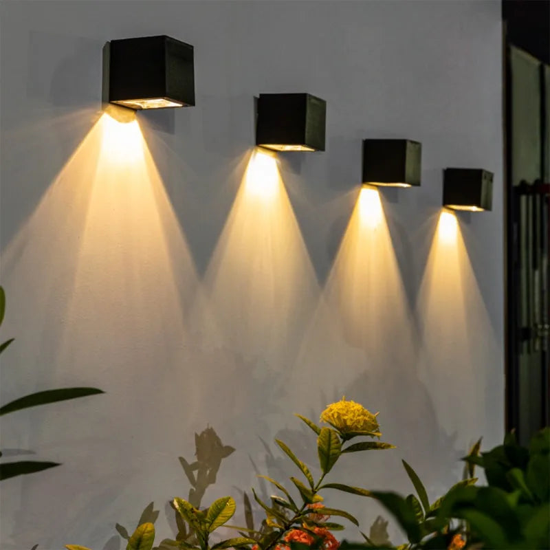 2-Pack Solar RGBW Landscape Wall Lights