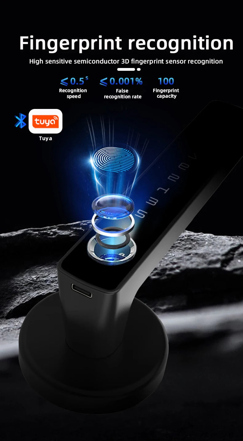 RAYKUBE M5 Smart Fingerprint Door Lock – Tuya APP Compatible