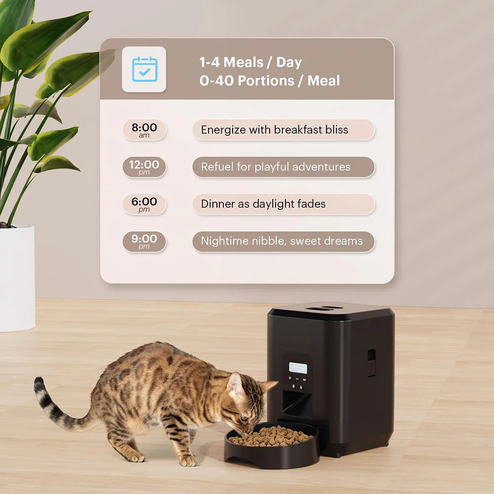 Smart Automatic Pet Feeder with Timed Slow Feeding Bowl