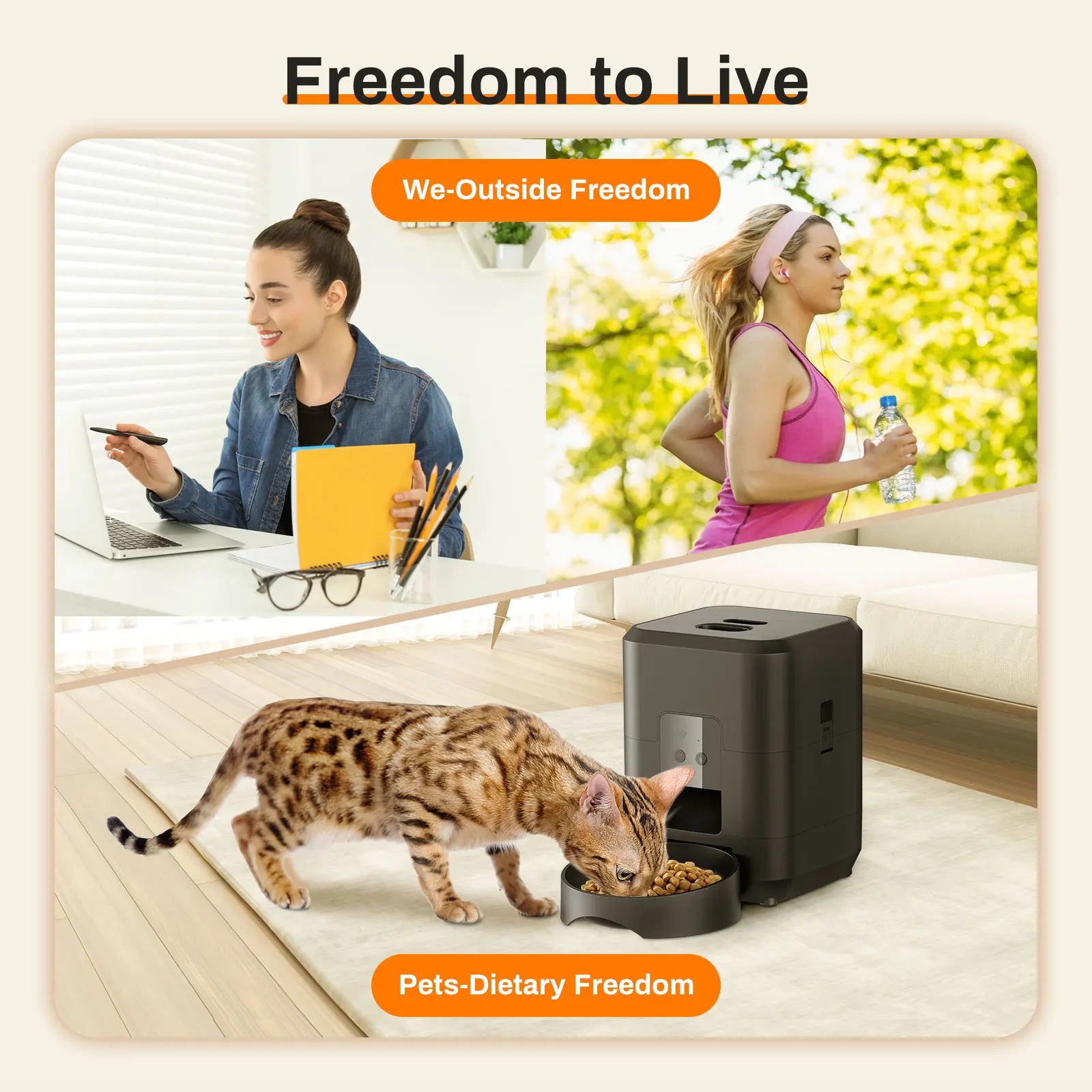 Smart Automatic Pet Feeder with Timed Slow Feeding Bowl