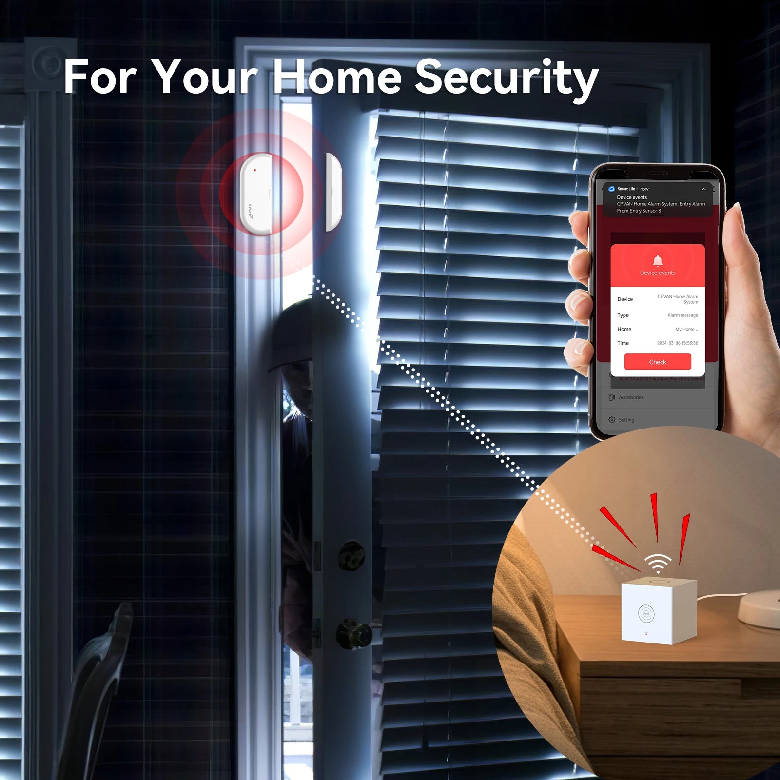 CPVAN Wireless Home Alarm System – Tuya Smart Compatible
