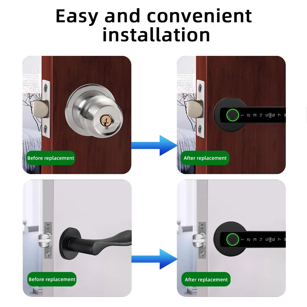 RAYKUBE M5 Smart Fingerprint Door Lock – Tuya APP Compatible