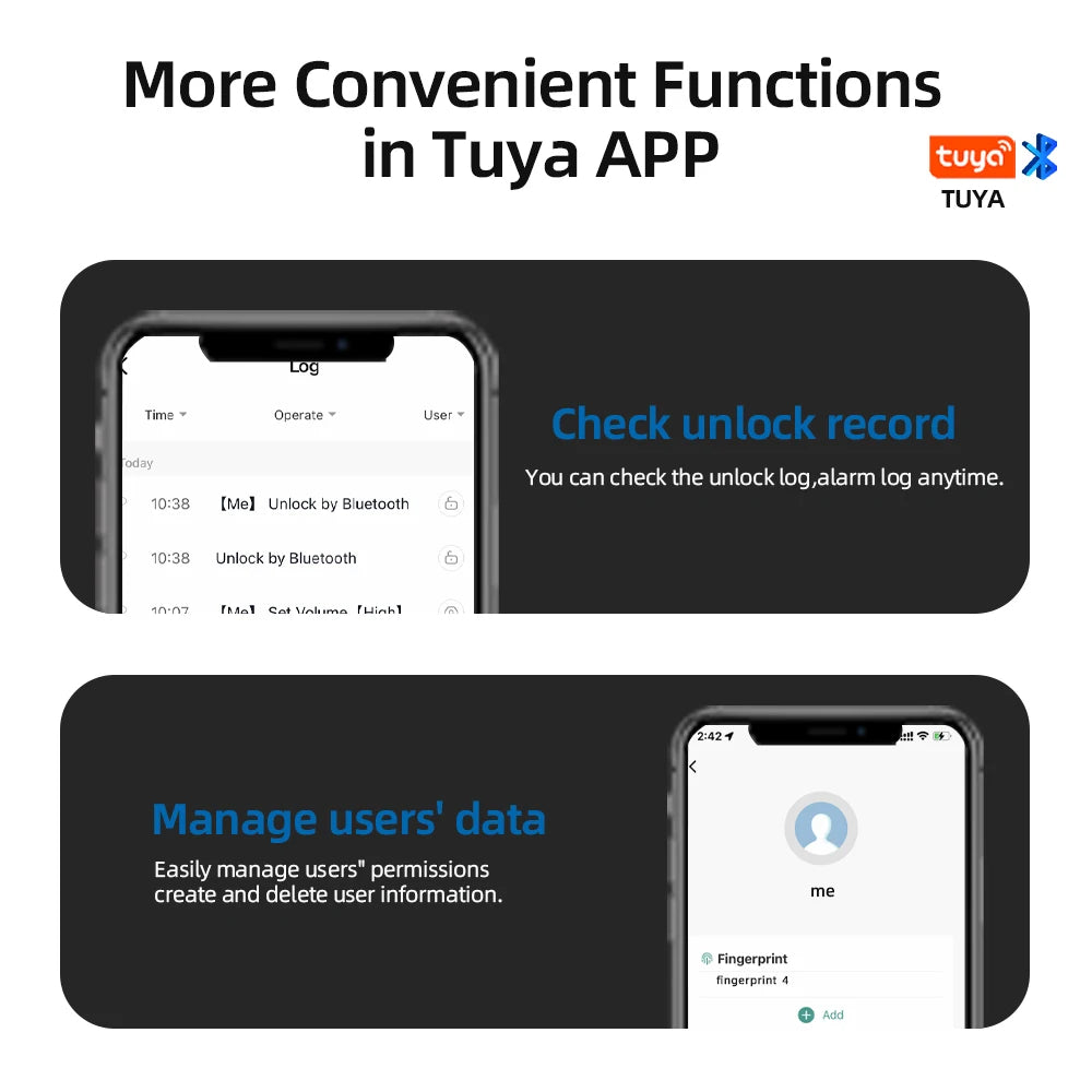 RAYKUBE M5 Smart Fingerprint Door Lock – Tuya APP Compatible