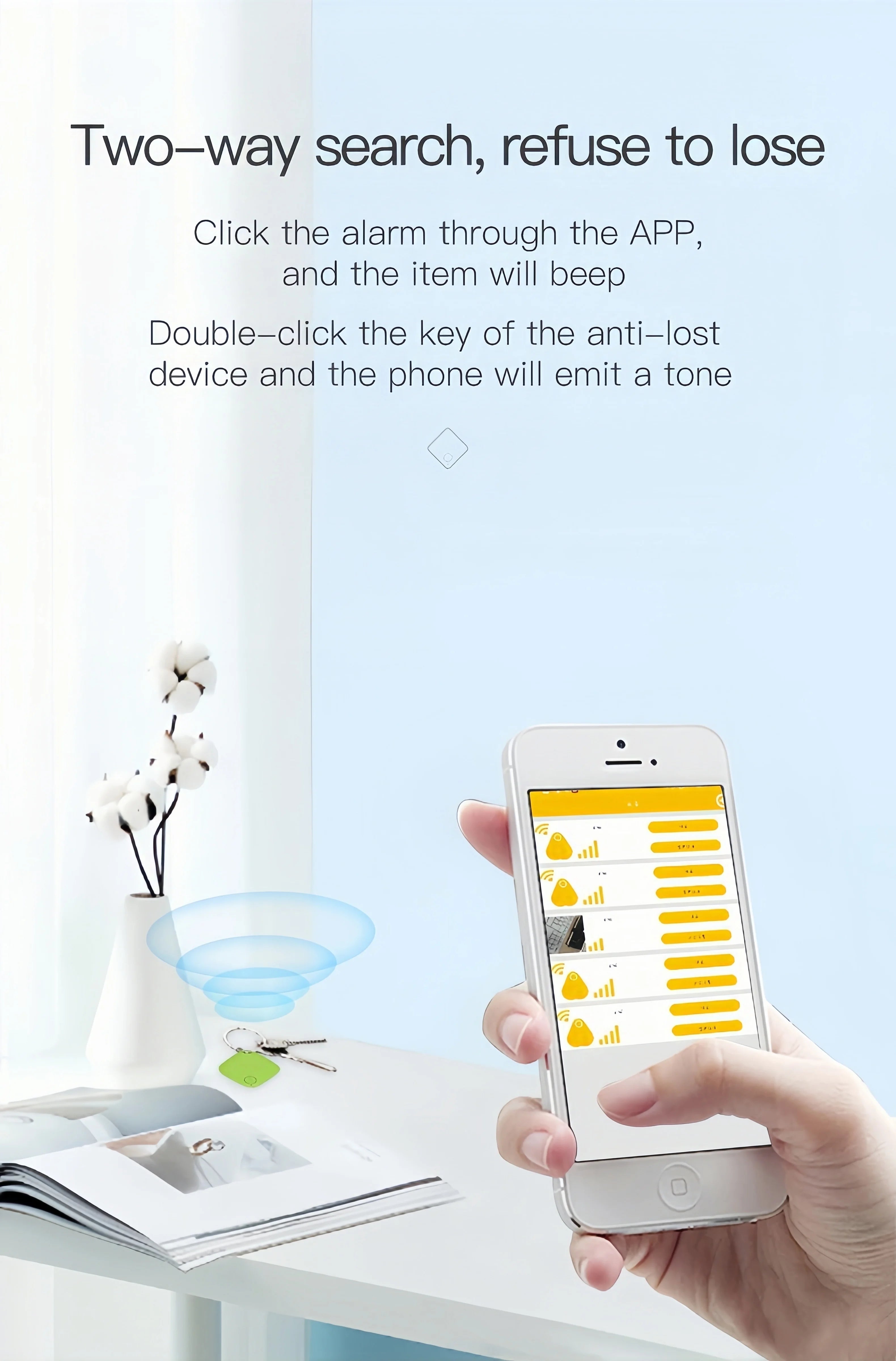 Mini Bluetooth GPS Tracker – Smart Key Finder for iOS