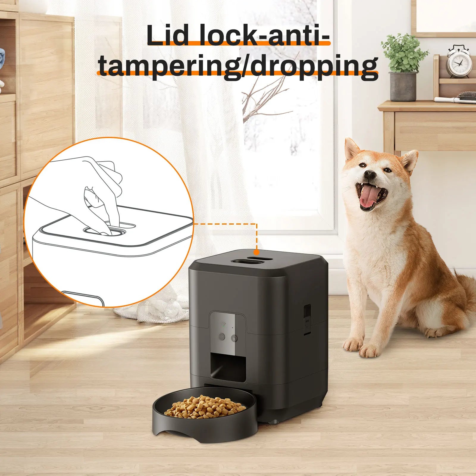 Smart Automatic Pet Feeder with Timed Slow Feeding Bowl