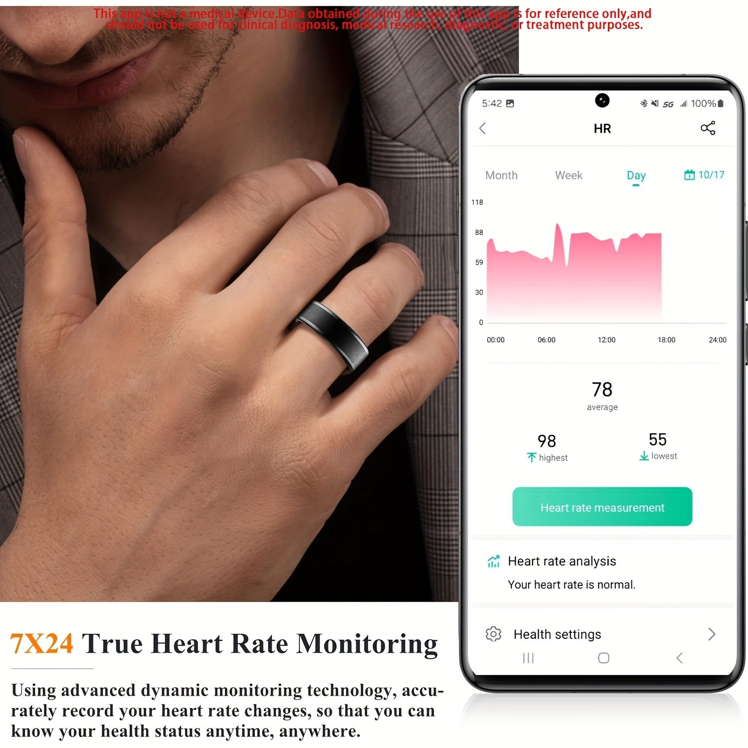 Smart Fitness Ring for Men & Women – Health & Activity Tracker
