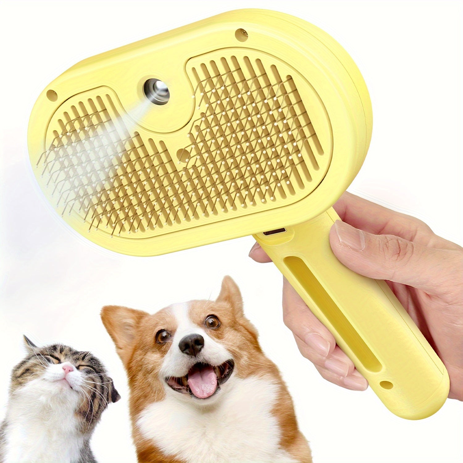 LIVEKEY Multifunctional Steam Pet Brush – USB Rechargeable Grooming Tool