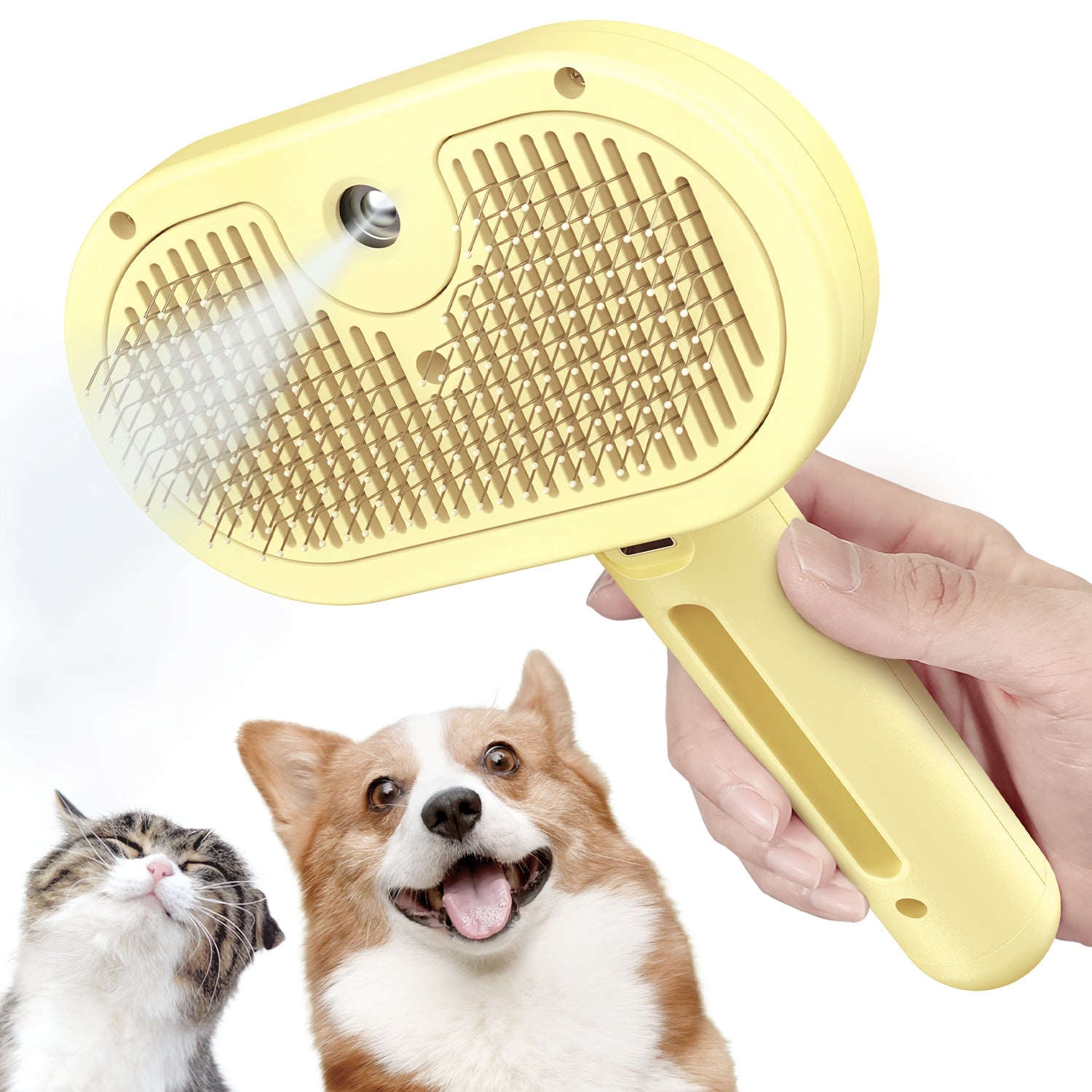 LIVEKEY Multifunctional Steam Pet Brush – USB Rechargeable Grooming Tool