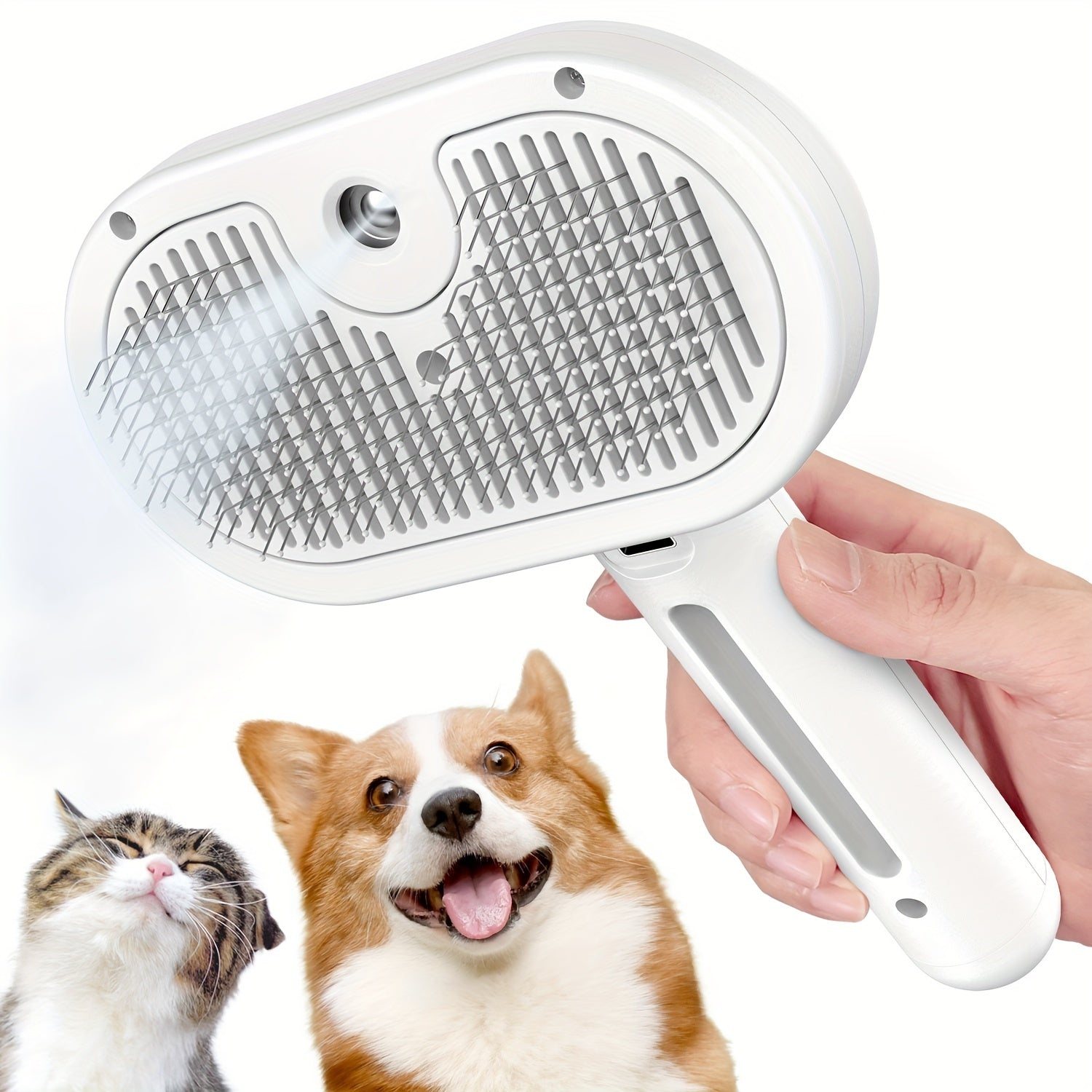 LIVEKEY Multifunctional Steam Pet Brush – USB Rechargeable Grooming Tool