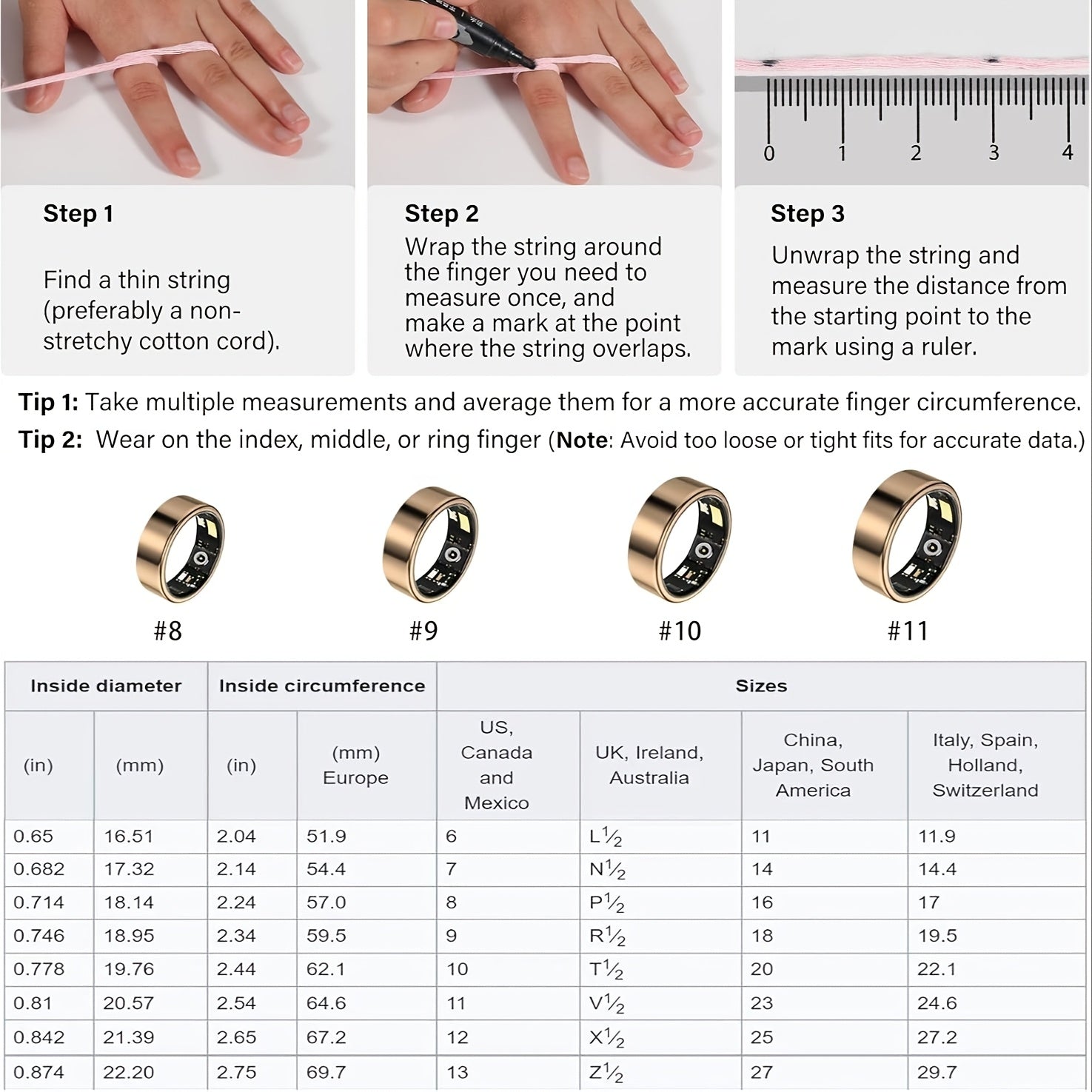 Smart Fitness Ring for Men & Women – Health & Activity Tracker
