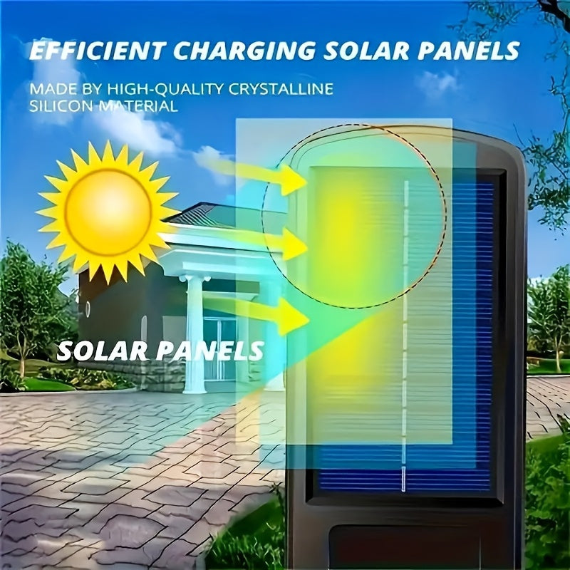 2PCS Outdoor Solar LED Wall Lights with Motion Sensor & Remote