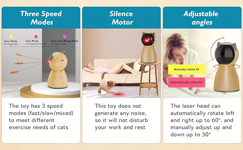 Valonii Automatic Interactive Cat Laser Toy – 2024 Upgrade