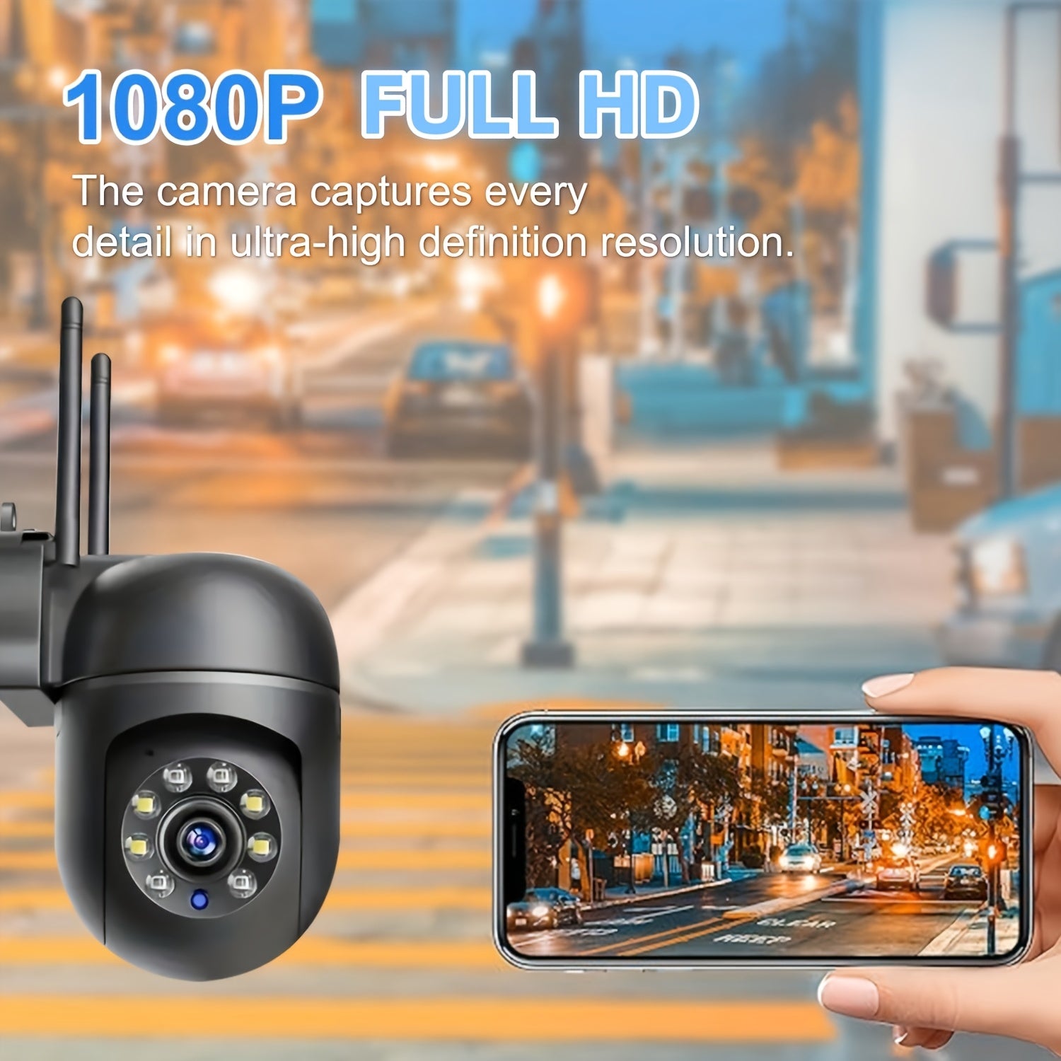 2PCS 1080P WiFi Security Cameras – Indoor/Outdoor with Night Vision